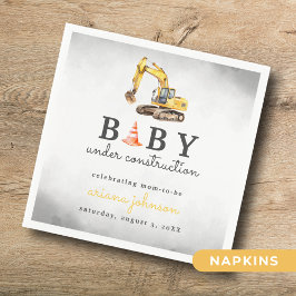 Baby Onder constructie Boy Baby shower Servet