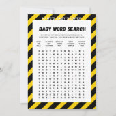 Baby onder constructie spel - Bewerkbare naam, 5x7 Kaart (Voorkant)