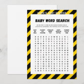 Baby onder constructie spel - Bewerkbare naam, 5x7 Kaart (Voorkant / Achterkant)