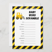 Baby onder constructie spel - Bewerkbare naam, 5x7 Kaart (Voorkant)