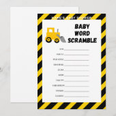 Baby onder constructie spel - Bewerkbare naam, 5x7 Kaart (Voorkant / Achterkant)