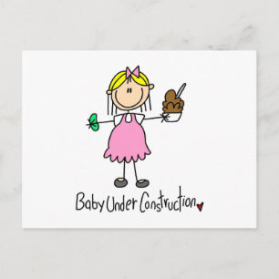 Baby Onder Constructie T-shirts en Cadeaus Briefkaart
