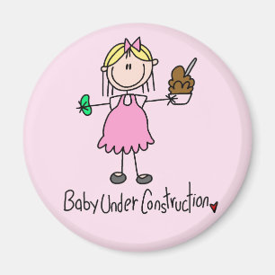 Baby Onder Constructie T-shirts en Cadeaus Magneet