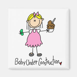 Baby Onder Constructie T-shirts en Cadeaus Magneet
