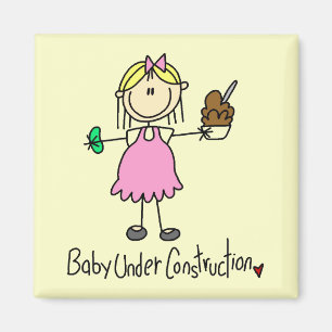 Baby Onder Constructie T-shirts en Cadeaus Magneet