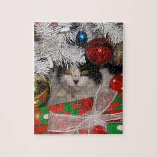 Baby onder de kerstboom legpuzzel