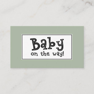 Baby onderweg! Bewerkbare Sage Gift Registry Kaart