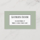 Baby onderweg! Bewerkbare Sage Gift Registry Kaart (Achterkant)