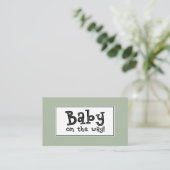 Baby onderweg! Bewerkbare Sage Gift Registry Kaart (Staand voorkant)