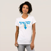 Baby onderweg (blauw) t-shirt (Voorkant volledig)