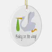 Baby onderweg keramisch ornament (Rechts)