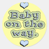 Baby onderweg ronde sticker (Voorkant)
