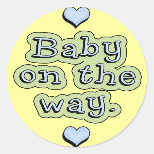 Baby onderweg ronde sticker (Voorkant)