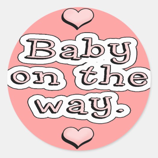Baby onderweg ronde sticker (Voorkant)