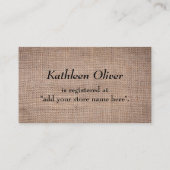 Baby onderweg! Rustieke Burlap Gift Registry Kaart (Achterkant)