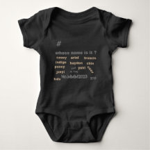 Baby One Piece Bodysuit / Unisex Names / METROPOLI