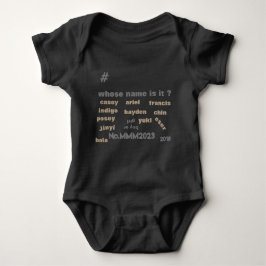 Baby One Piece Bodysuit / Unisex Names / METROPOLI