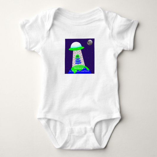 Baby one-piece met alien en maan van Jo Images Romper (Voorkant)
