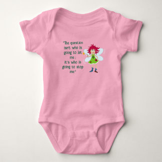 Baby One-piece "Wiens gaat me stoppen" - Roze Romper