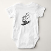 Baby onesie met adelaar en toekomstige snowboarder romper (Achterkant)