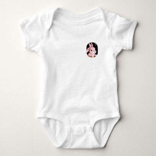 🐰 Baby Onesie met Kleine Roze Konijn Romper (Voorkant)