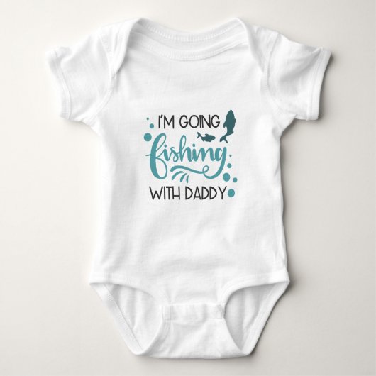 Baby Onesie met Visser met Papa Romper (Voorkant)