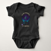 Baby Onsie - Cabin in the woods design on DARK Romper (Voorkant)