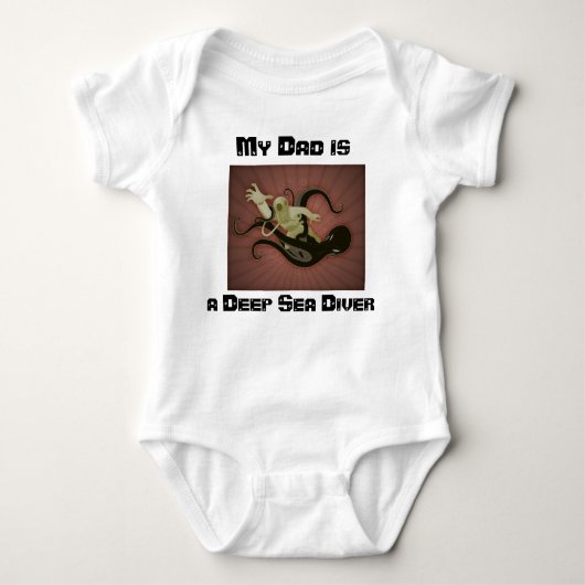 Baby onsie diepe zee-duiker romper (Voorkant)