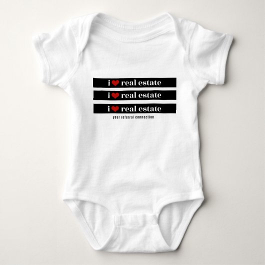 baby Onsie: "I Heart Real Estate" Romper (Voorkant)