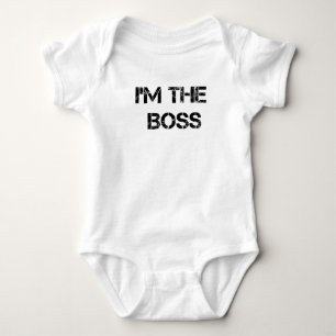 Baby Onsie - "Ik ben de baas" druk Romper