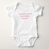 Baby Onsie - Mijn vader kan je papa's bui schoppen Romper (Voorkant)