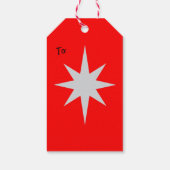 Baby Ontbijtkoek zoete Kerst Wit-Rood Cadeaulabel (Achterkant)