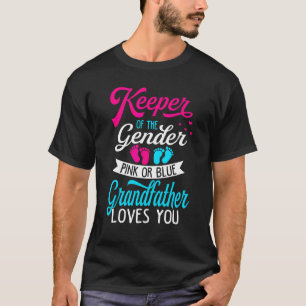 Baby onthullen een donkerroze of blauwe grootvader t-shirt