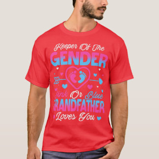 Baby onthullen een donkerroze of blauwe grootvader t-shirt