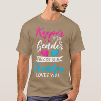 Baby onthullen een roze douche of een blauwe opa L T-shirt