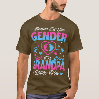 Baby onthullen een roze douche of een blauwe opa L T-shirt