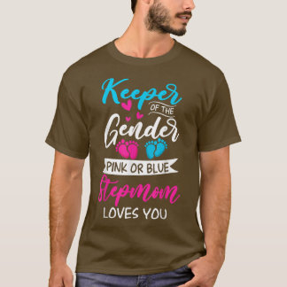 Baby onthullen een roze douche of een blauwe stomp t-shirt