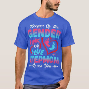Baby onthullen een roze douche of een blauwe stomp t-shirt