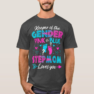 Baby onthullen een roze douche of een blauwe stomp t-shirt