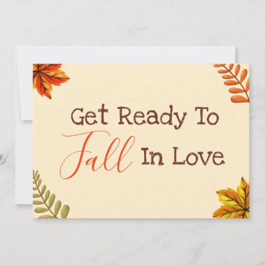 Baby onthullen | Herfst Foto Zwangerschapsaankondi Aankondiging (Voorkant)