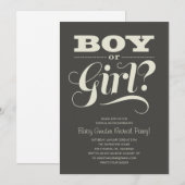 Baby onthullen partijuitnodigingen kaart (Voorkant / Achterkant)