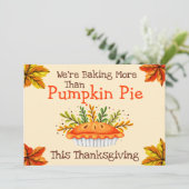 Baby onthullen | Thanksgiving zwangerschapsaankond Aankondiging (Staand voorkant)