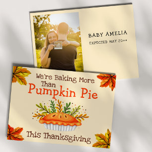Baby onthullen   Thanksgiving zwangerschapsaankond Aankondiging