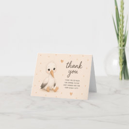Baby Ooievaar Baby Shower Bedankkaart