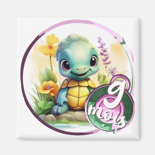 Baby - ook 9 maanden magneet (Voorkant)