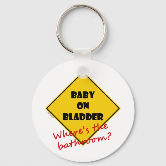 Baby op bladder sleutelhanger (Voorkant)