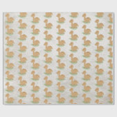 Baby op bladverlooppapier cadeaupapier (Vlak)