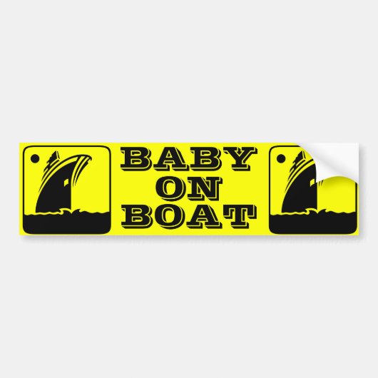 BABY OP BOAT Bumpersticker (Voorkant)