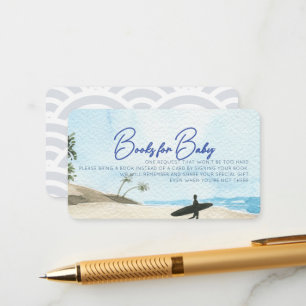 Baby op Boord Blauwe Baby Shower Boek Verzoek Informatiekaartje