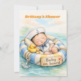 Baby op Boord Digitale Download Douche Uitnodiging